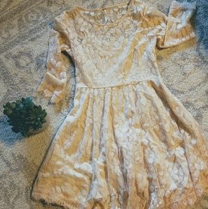 Free People Lace Dress Pink-Peach